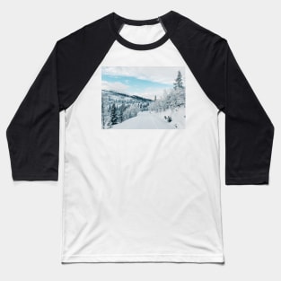 Wintertime in Scandinavia - Snowy Landscape in Norwegian National Park Baseball T-Shirt